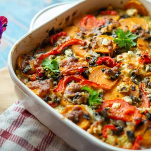 Gratin di patate dolci con Bimby®, cremoso
